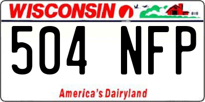 WI license plate 504NFP