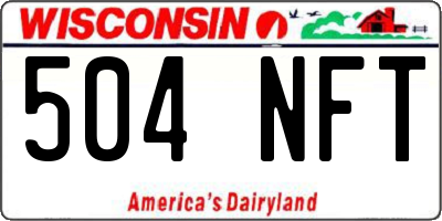 WI license plate 504NFT