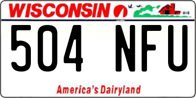 WI license plate 504NFU