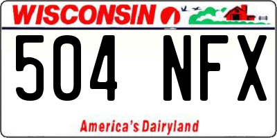 WI license plate 504NFX