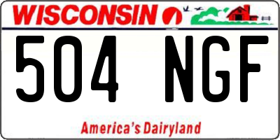 WI license plate 504NGF