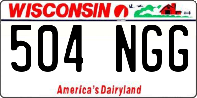 WI license plate 504NGG