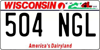WI license plate 504NGL