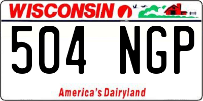 WI license plate 504NGP