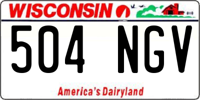 WI license plate 504NGV