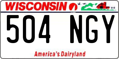 WI license plate 504NGY