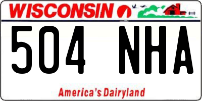 WI license plate 504NHA