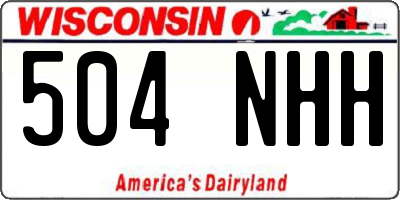 WI license plate 504NHH