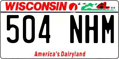 WI license plate 504NHM