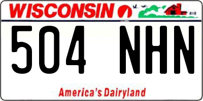 WI license plate 504NHN