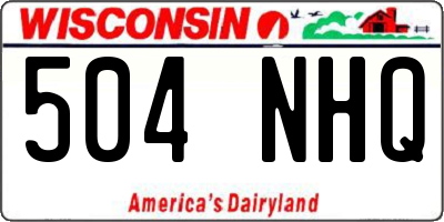 WI license plate 504NHQ