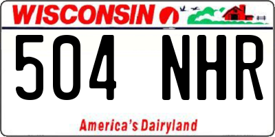 WI license plate 504NHR