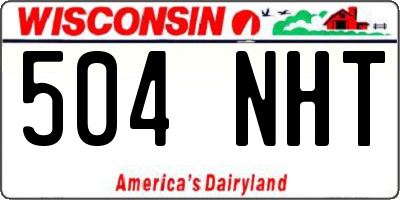 WI license plate 504NHT