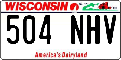 WI license plate 504NHV