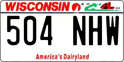 WI license plate 504NHW