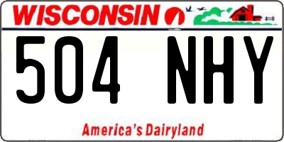WI license plate 504NHY