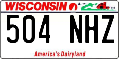 WI license plate 504NHZ
