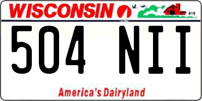 WI license plate 504NII