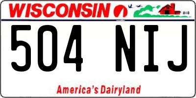 WI license plate 504NIJ