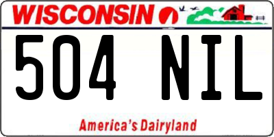 WI license plate 504NIL