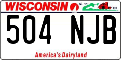 WI license plate 504NJB