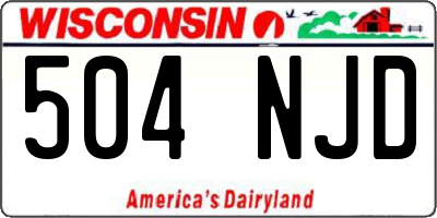 WI license plate 504NJD