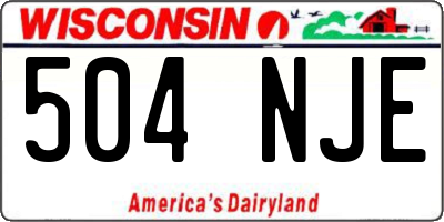 WI license plate 504NJE