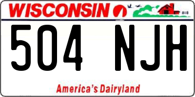 WI license plate 504NJH