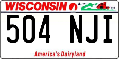 WI license plate 504NJI