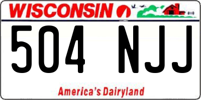WI license plate 504NJJ