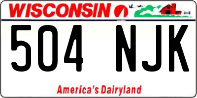 WI license plate 504NJK