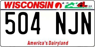 WI license plate 504NJN