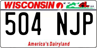 WI license plate 504NJP