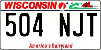 WI license plate 504NJT