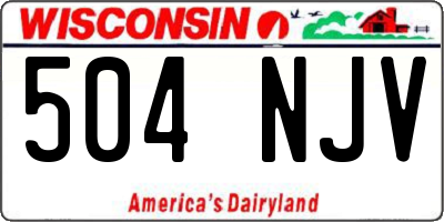 WI license plate 504NJV