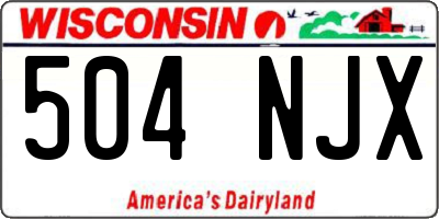 WI license plate 504NJX