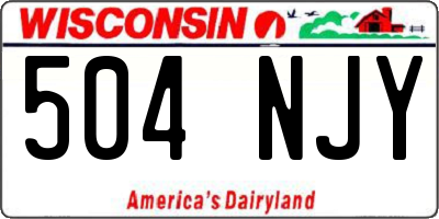 WI license plate 504NJY