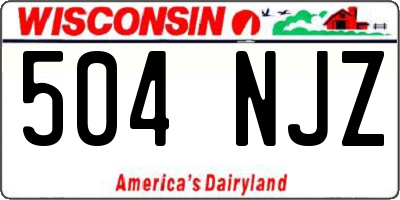 WI license plate 504NJZ