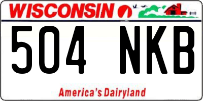 WI license plate 504NKB