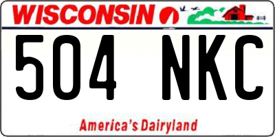 WI license plate 504NKC