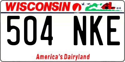 WI license plate 504NKE