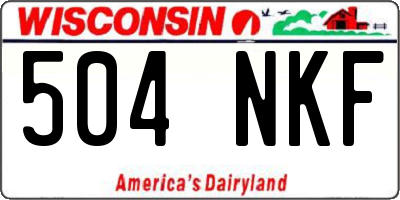 WI license plate 504NKF