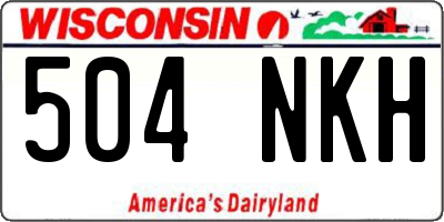 WI license plate 504NKH