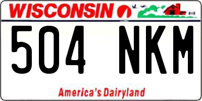 WI license plate 504NKM