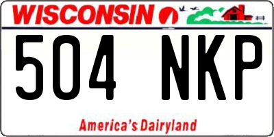 WI license plate 504NKP