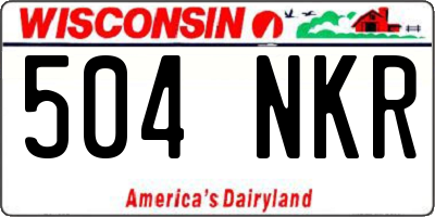 WI license plate 504NKR
