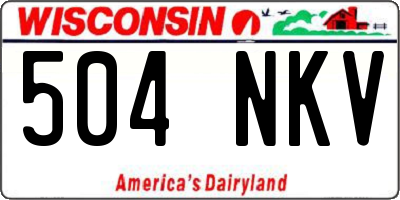 WI license plate 504NKV