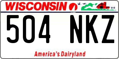 WI license plate 504NKZ
