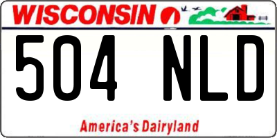 WI license plate 504NLD