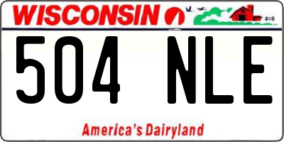 WI license plate 504NLE